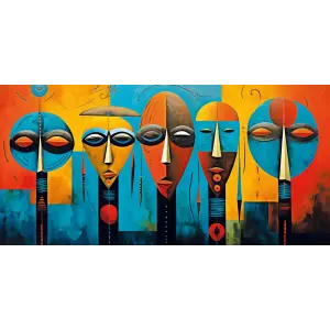 17002 African Masks Poster