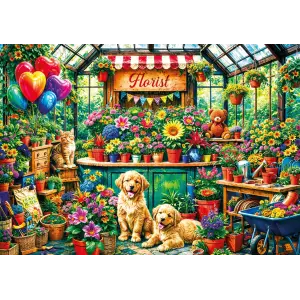 20105 500 Parca Flowers And Paws Poster