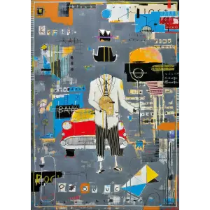 20684 Gray Composition 1000 Parca Poster