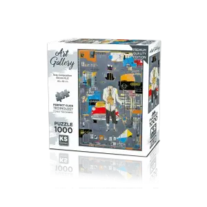 20684 Gray Composition 1000 Parca Zeminsiz