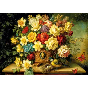 20857 Flowers And Wings 1000 Parca Poster