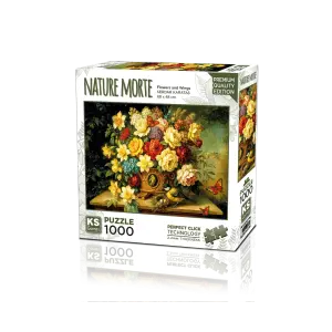 20857 Flowers And Wings 1000 Parca Zeminsiz