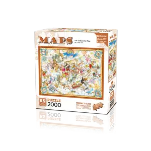 22538 The Zodiac Star Map 2000 Parca Zeminsiz 