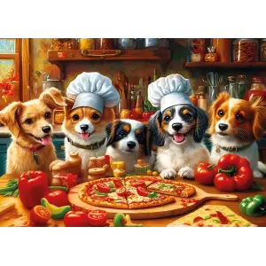 31501 Chef Dogs 100 Parca Poster