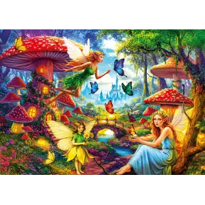 31502 Fairy Tale Mushrooms 100 Parca Poster