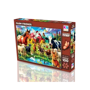 31507 100 Parca Farm Friends Lisanssiz Puzzle