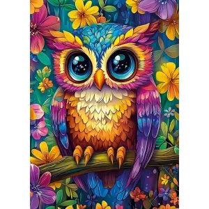 31752 Colored Owl 50 Parca Poster