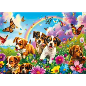 31754 Playing Puppies 50 Parca Poster