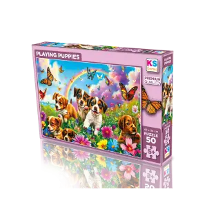 31754 Playing Puppies 50 Parca