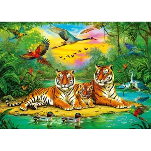 31756 Tiger Family 50 Parca Poster