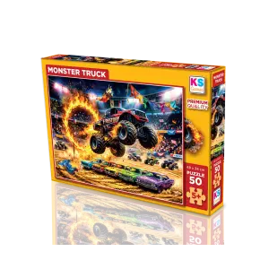 31759 50 Parca Monster Truck Lisanssiz Puzzle