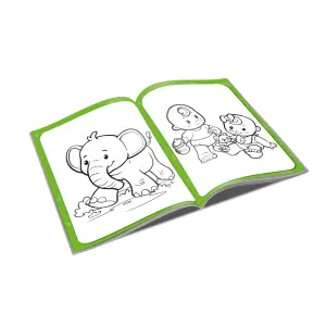 Fp13440 Little People Coloring Book Rengarenk Sayfalar Sari Yesil Model 2 Int