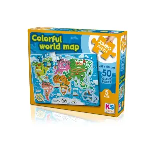 Jp31015 Colorful World Map 50