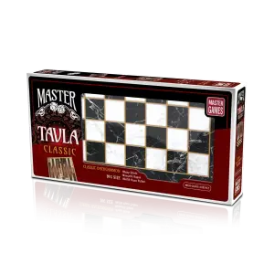 T80 Master Classic Tavla Siyah And Beyaz Mockup