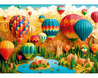 20086 500parca Hot Air Balloon Festival Poster