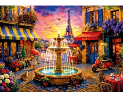 20094 500parca Paris Square Poster
