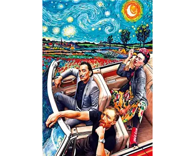 20823 1000parca Starry Night Of Art Poster