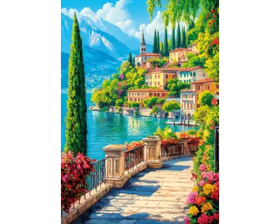 20843 1000parca Lake Como Poster
