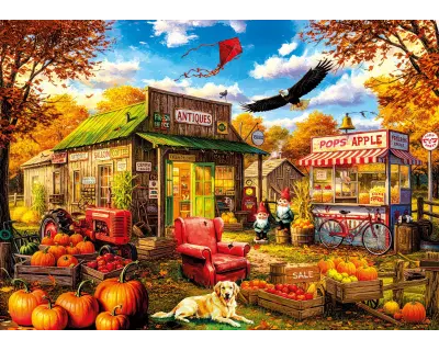 20847 1000parca Antique Shop Poster