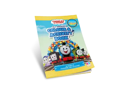 14503 Thomas And Friends Color And Activity Mockup Arka Plansiz