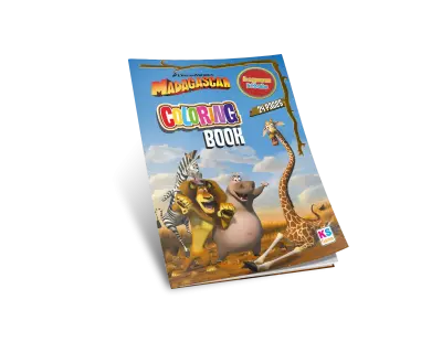 14906 Madagascar Boyama Kitabi Arka Plansiz