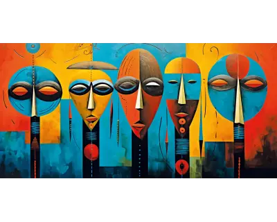 17002 African Masks Poster