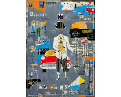 20684 Gray Composition 1000 Parca Poster