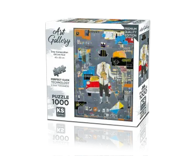 20684 Gray Composition 1000 Parca Zeminsiz