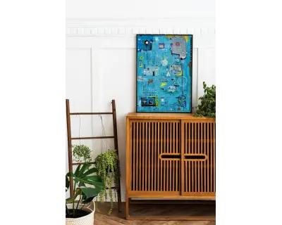 20685 Blue Composition 1000 Parca Interior