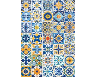 20883 1000 Parca Blue Mosaic Collection Poster