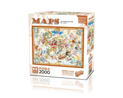 22538 The Zodiac Star Map 2000 Parca Zeminsiz 