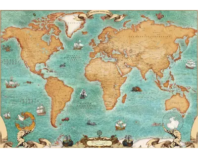 23027 The Ancient World Map 3000 Parca Poster