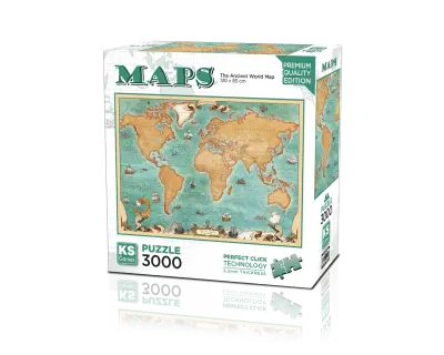 23027 The Ancient World Map 3000 Parca Zeminsiz 