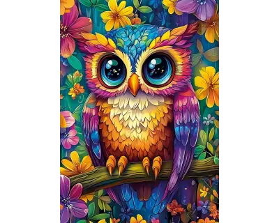 31752 Colored Owl 50 Parca Poster