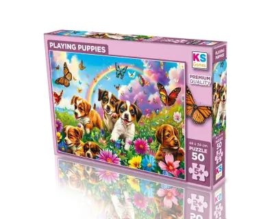 31754 Playing Puppies 50 Parca