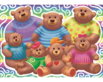 32705 Bear Family Poster