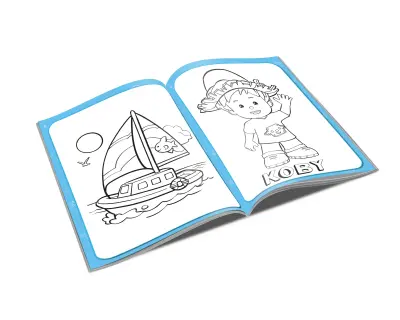 Fp13439 Little People Coloring Book Rengarenk Sayfalar Sari Int