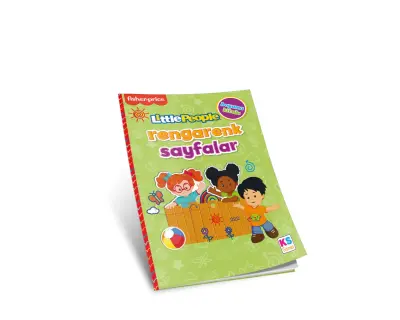 Fp13440 Little People Coloring Book Rengarenk Sayfalar Sari Yesil