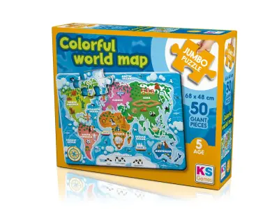 Jp31015 Colorful World Map 50