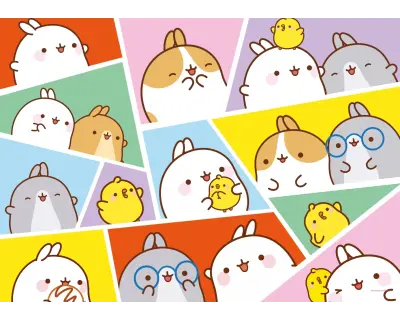 Mol714 Molang 100 Parca Puzzle Poster