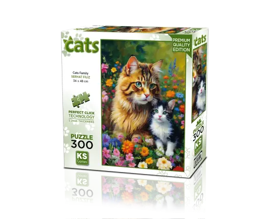 Cats Family 300 Parça Puzzle