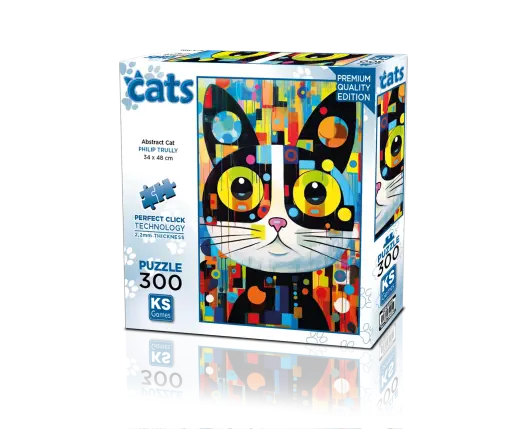 Abstract Cat 300 Parça Puzzle