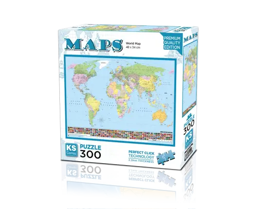 World Map 300 Parça Puzzle