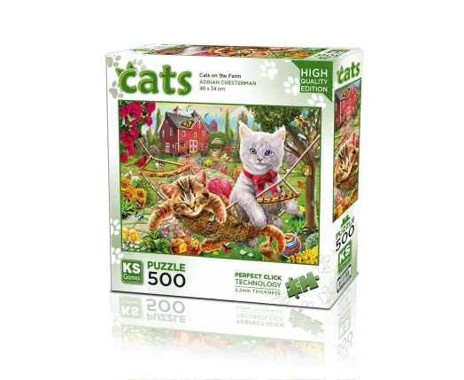 Cats on the Farm 500 Parça Puzzle