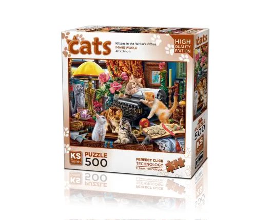 Kittens in the Writer’s Office 500 Parça Puzzle