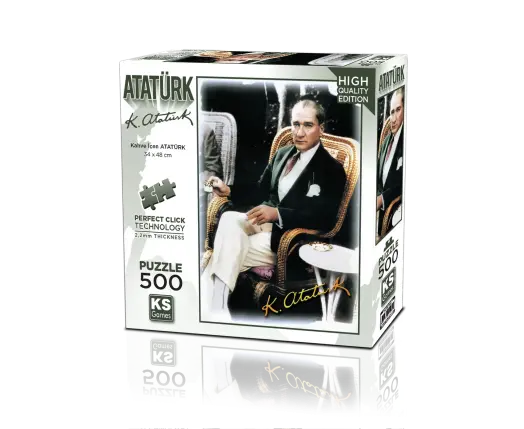 Kahve İçen Atatürk 500 Parça Puzzle