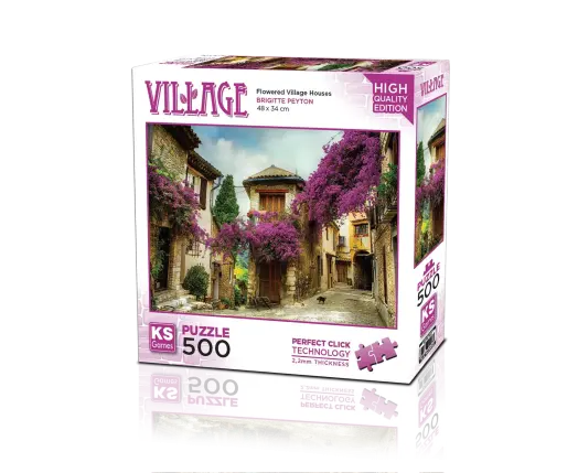 Flowered Village House 500 Parça Puzzle