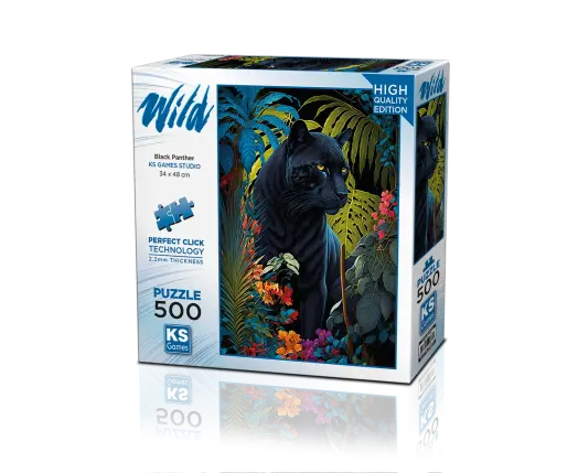 Black Panther With A Tropical 500 Parça Puzzle