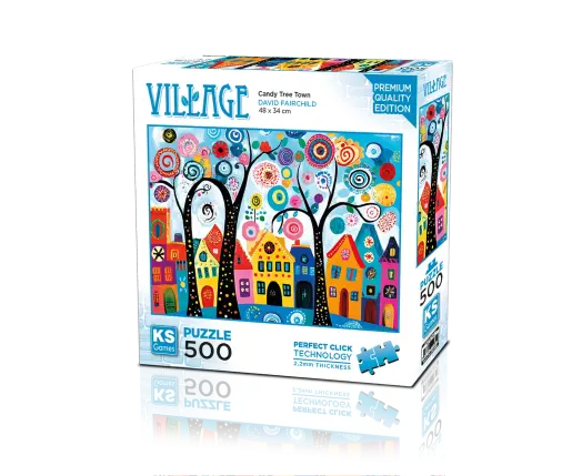 Candy Tree Town 500 Parça Puzzle