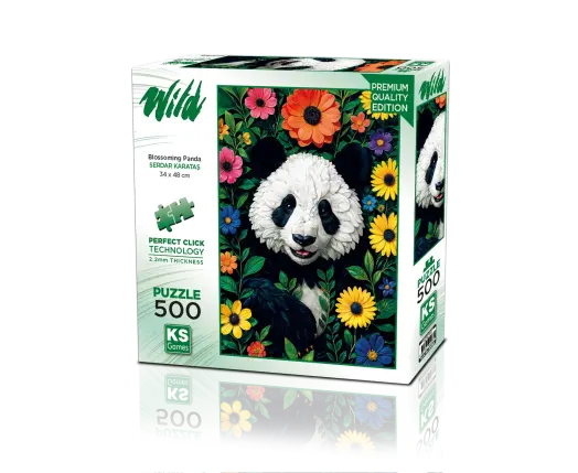 Blossoming Panda 500 Parça Puzzle